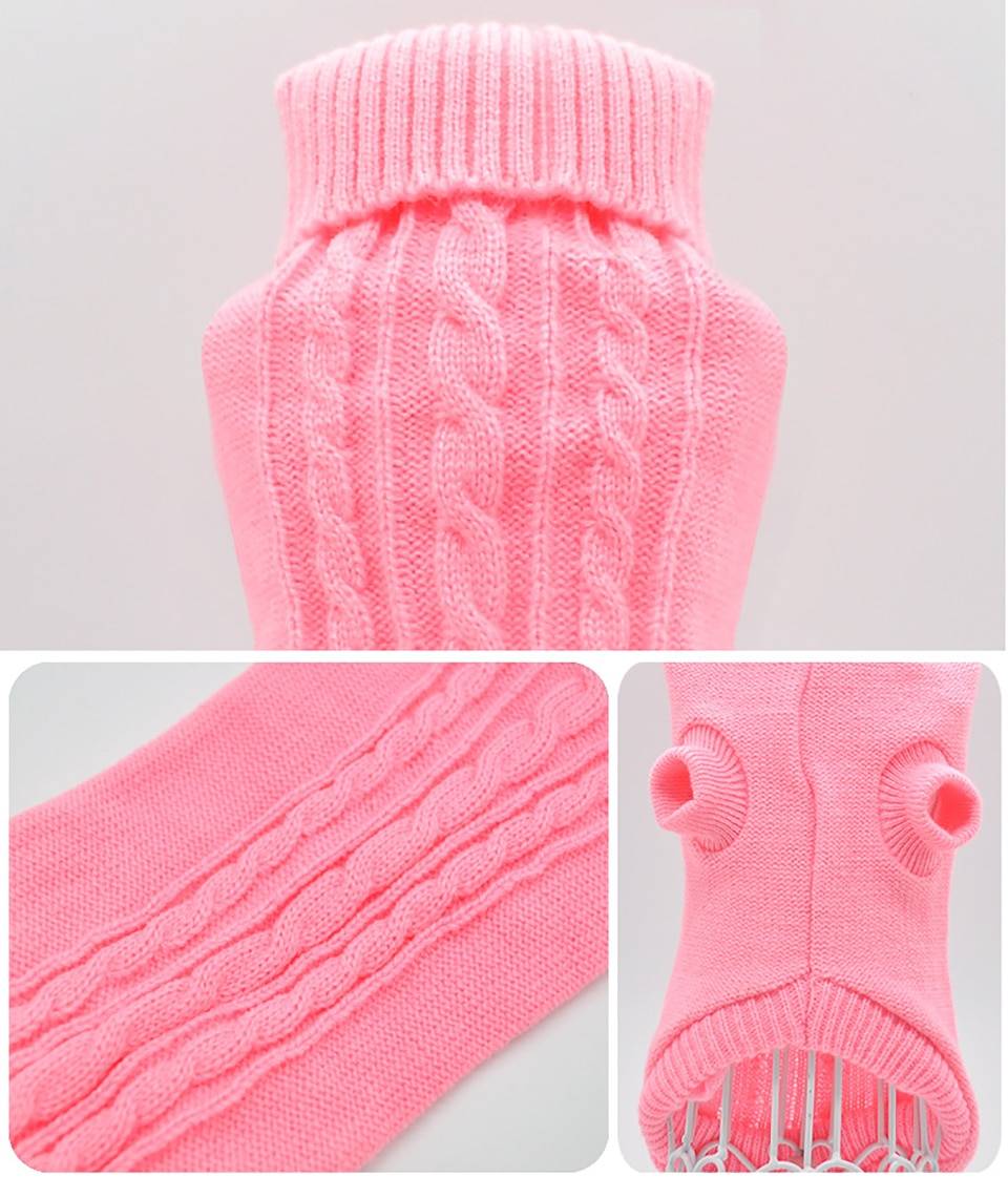 Cat's Turtleneck Knitted Sweater