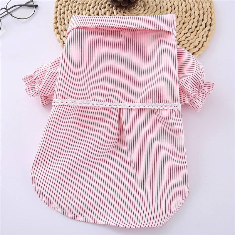 Stripped Cat's Clothes in Blue and Pink