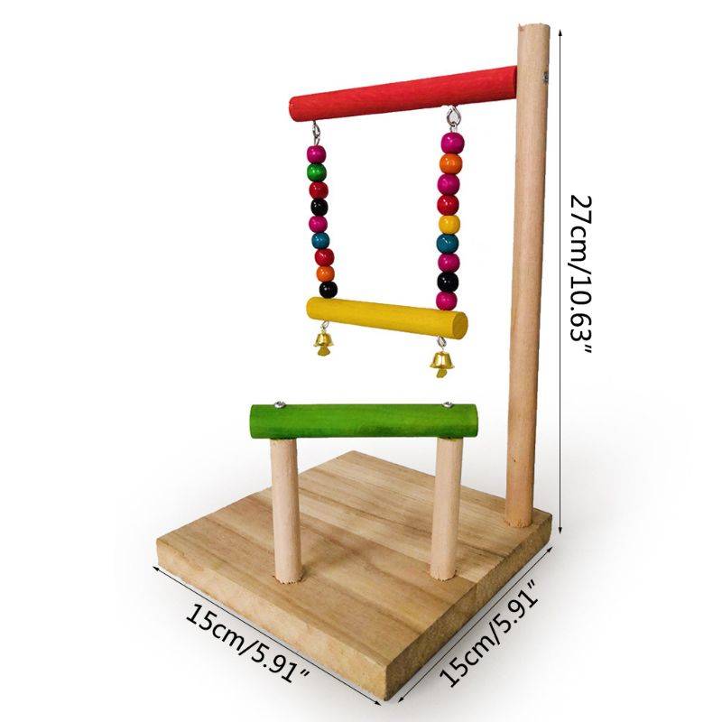 Bird's Multifunction Wooden Perch