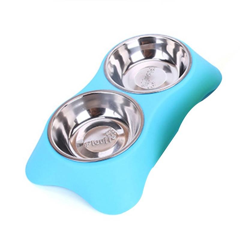 Stainless Steel Pet Bowl Set Stainless Steel Pet Bowl Set Blue