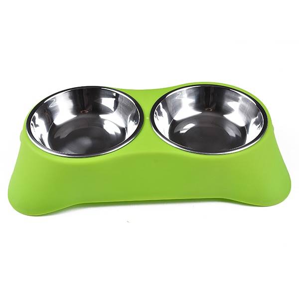 Stainless Steel Pet Bowl Set Stainless Steel Pet Bowl Set Light Green