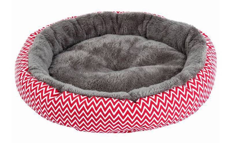 Zig Zag Print Dog Bed