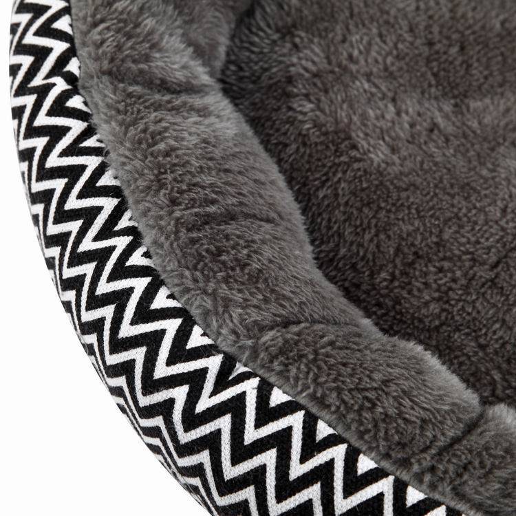 Zig Zag Print Dog Bed