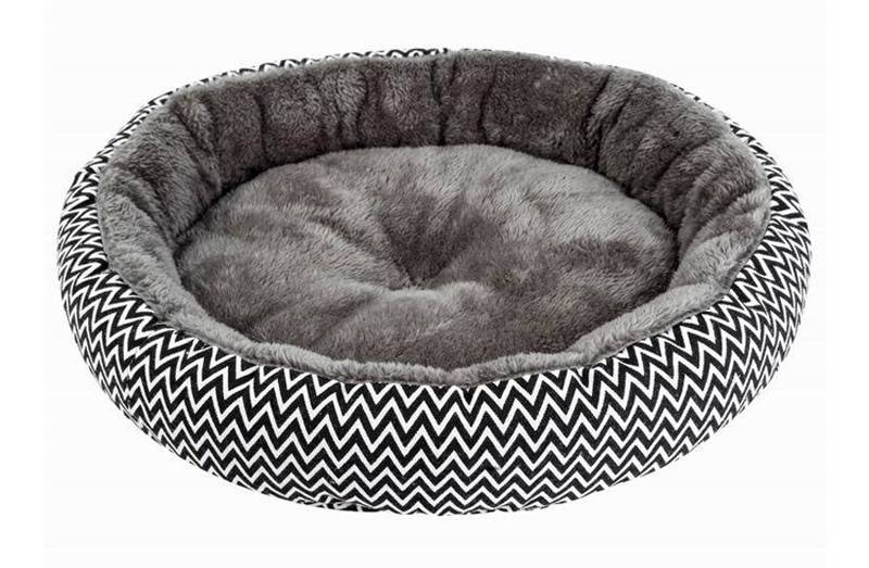 Zig Zag Print Dog Bed