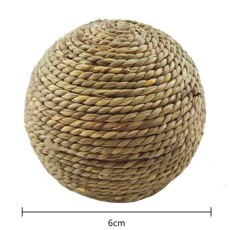 Straw Rope Ball Chew Toy