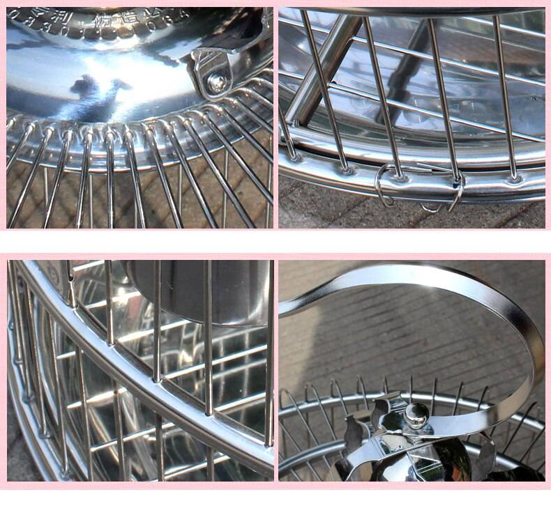 Large Vintage Stainless Steel Bird Cage