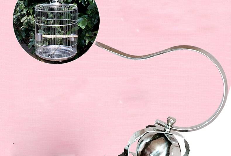 Large Vintage Stainless Steel Bird Cage