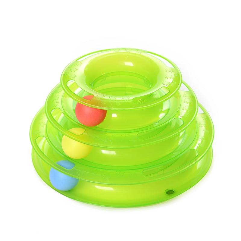 Three Level Tower Cat Toy Green