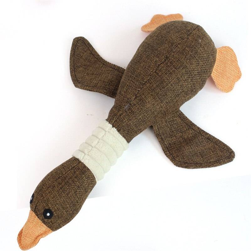 Funny Wild Geese Dog Squeak Toy Chocolate