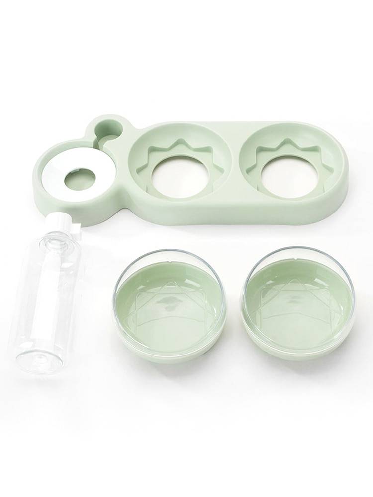 Pet Cat Bowl Automatic Feeder Dog Cat Food Bowl With Water Fountain Double Bowl Drinking Raised Stand Dish Bowls For Cats Color : White|Green|Gray|Blue|Pink Pet Cat Bowl Automatic Feeder Dog Cat Food Bowl With Water Fountain Double Bowl Drinking Raised Stand Dish Bowls For Cats Color : White|Green|Gray|Blue|Pink