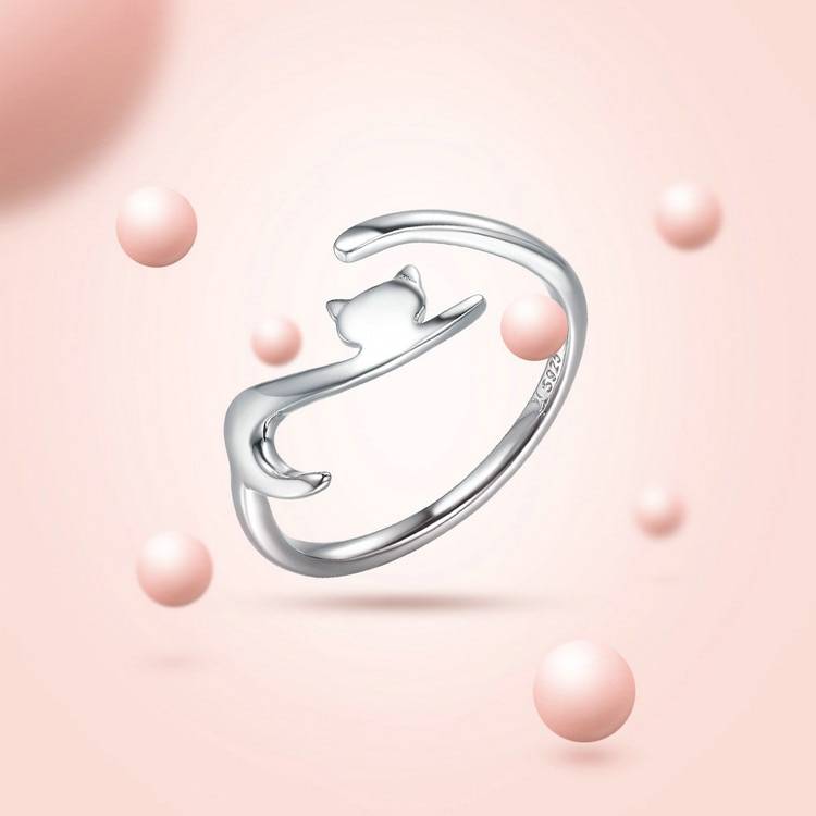 Women's Cat with Long Tail Ring Type : 1|2|3|4|5|7 Women's Cat with Long Tail Ring Type : 1|2|3|4|5|7